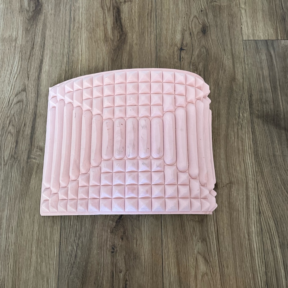 Pink Textured Back Stretch Cushion